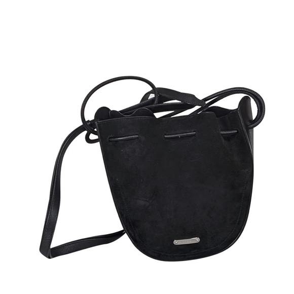 Rebecca Minkoff Handbags - Rebecca Minkoff Black Crossbody Suede & Leather Shoulder Bag